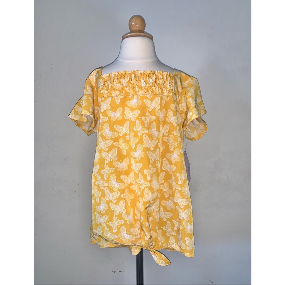 🦋KIDS BUTTERFLY PRINT HIGH LOW SHIRT